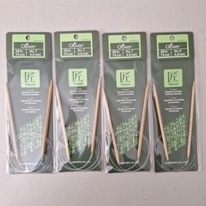 Clover Takumi Bamboo Knitting Needle Circular 9" No 7 - Art No 3016/29-7, 4 Set